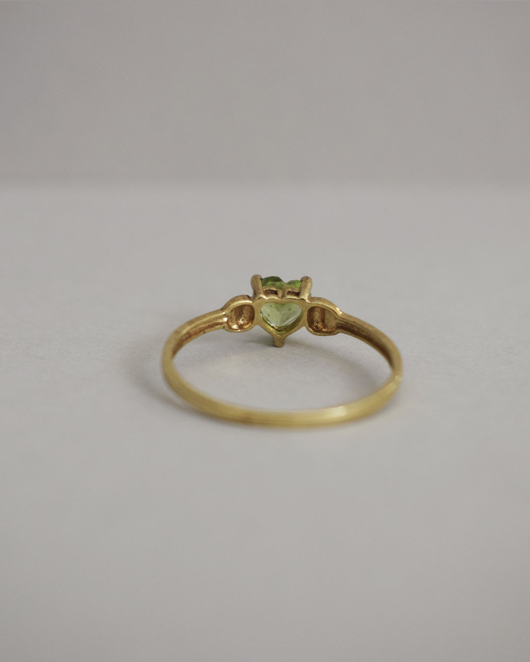 Peridot Heart 9ct Gold Ring