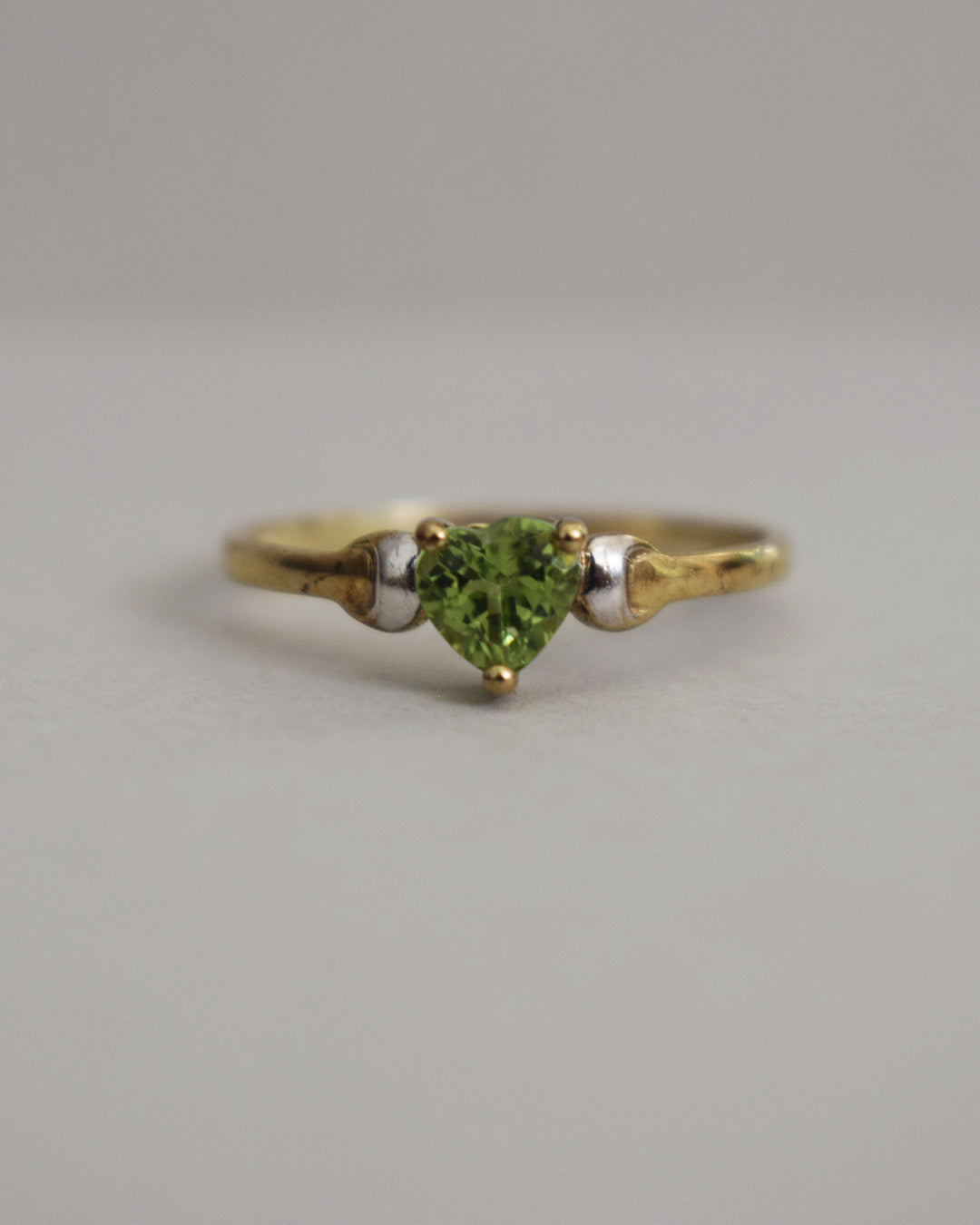 Peridot Heart 9ct Gold Ring