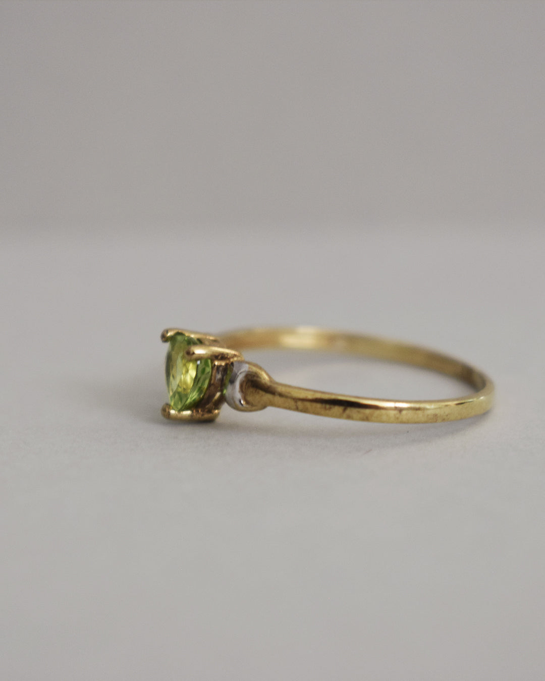 Peridot Heart 9ct Gold Ring