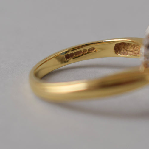 Blue Topaz and Diamond 18ct Gold Ring