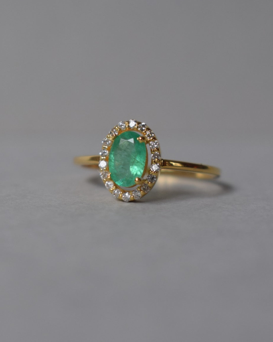 Emerald and Diamond 18ct Gold Ring