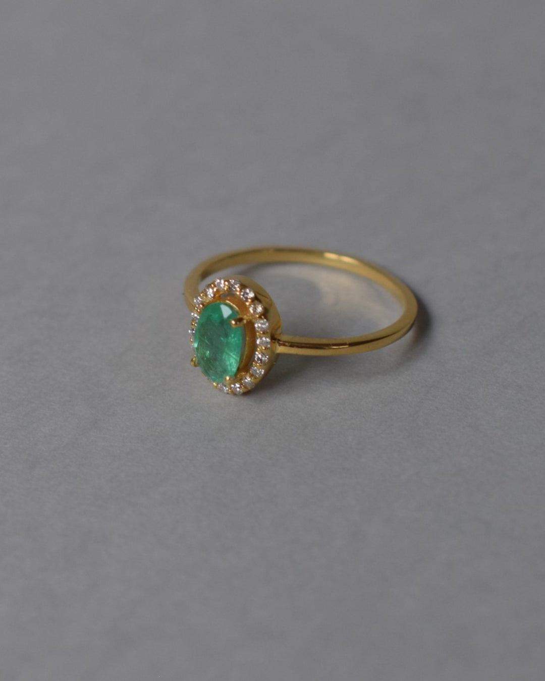 Emerald and Diamond 18ct Gold Ring