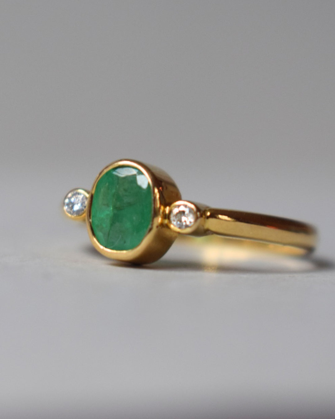 Emerald and Diamond 14ct Gold Ring