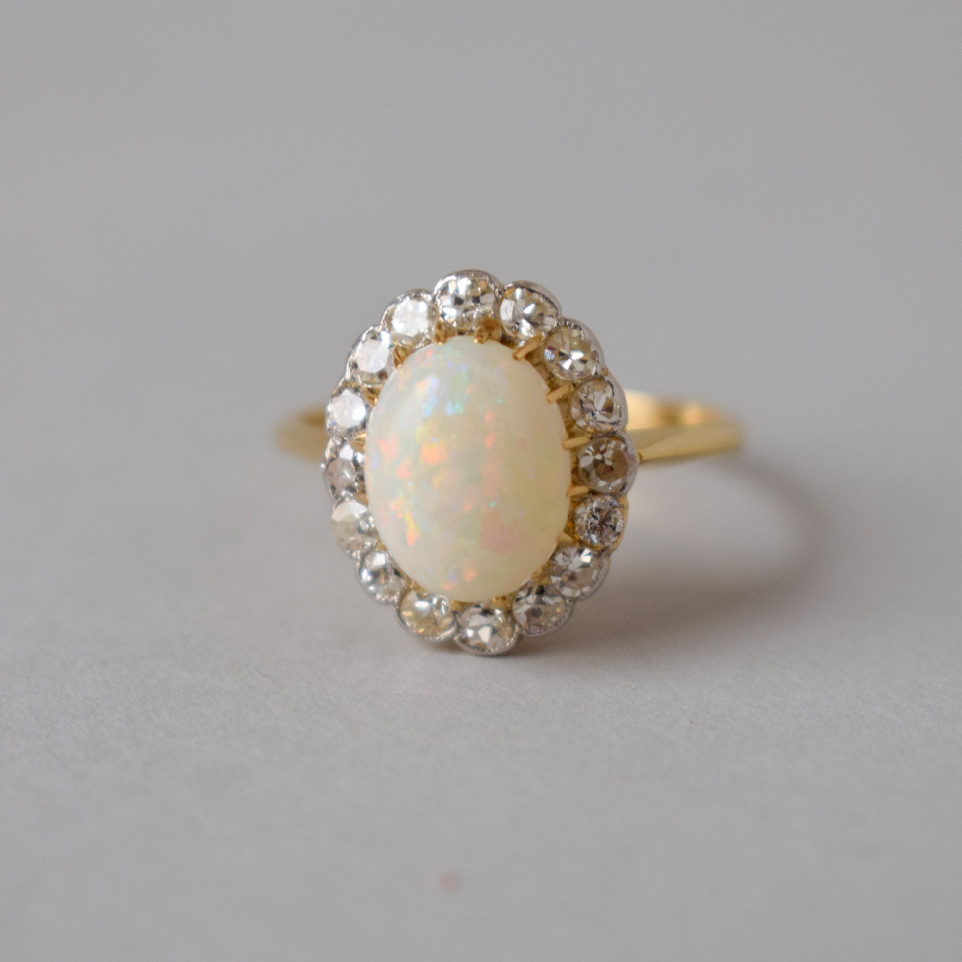 Opal and Diamond 18ct Gold Ring